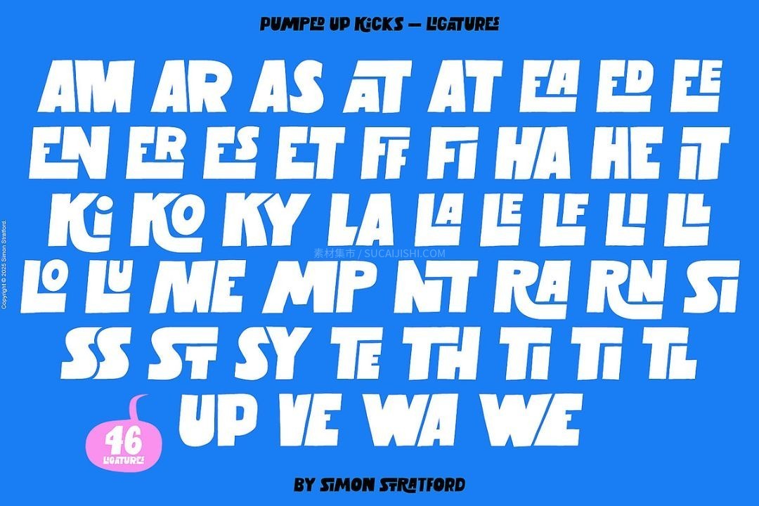 Pumped Up Kicks 趣味跳跃感现代英文字体